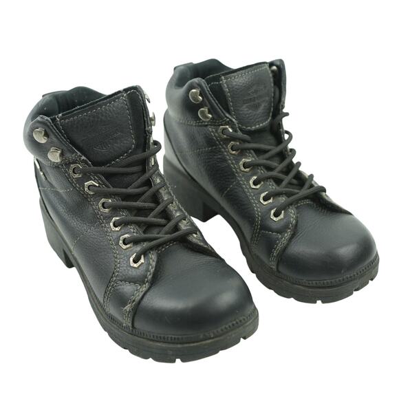 Harley-Davidson Boots Womens 7.5 Tyler 4-Inch Lace Chukka Black D84280 - Picture 3 of 10